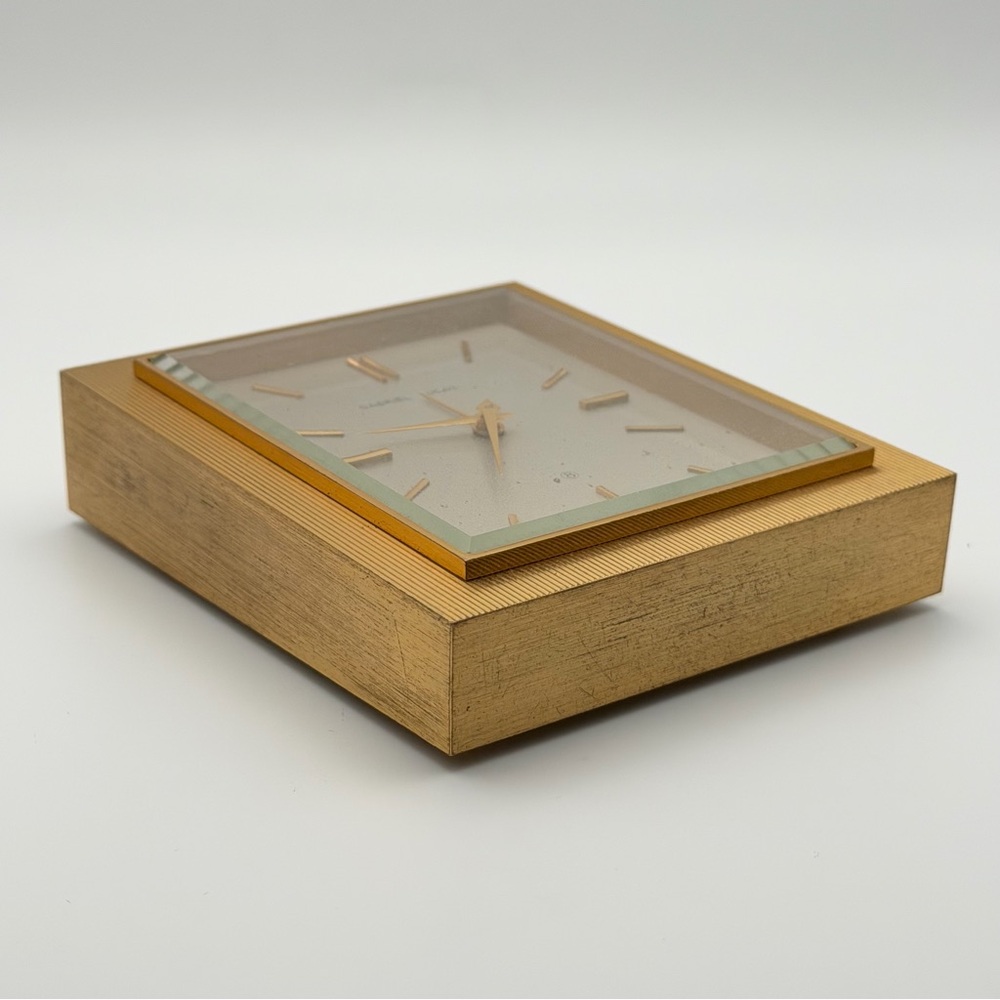 GABRIEL LUCAS BRASS DESK CLOCK — SWISS MADE - Picture 5 of 8